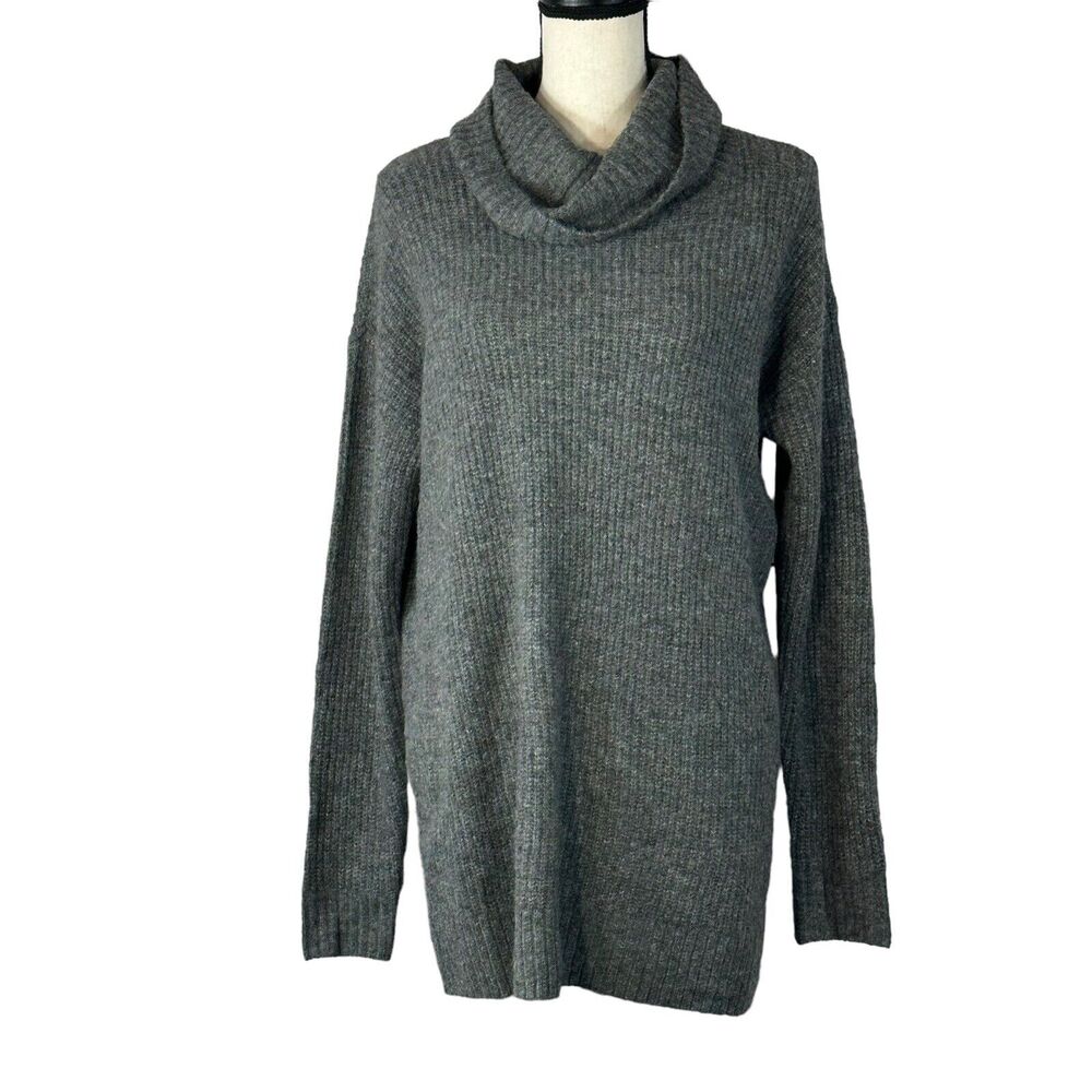 Style & Co 0X-Large Cowl Neck Tunic Sweater Long Sleeve Stretch Gray Heather New